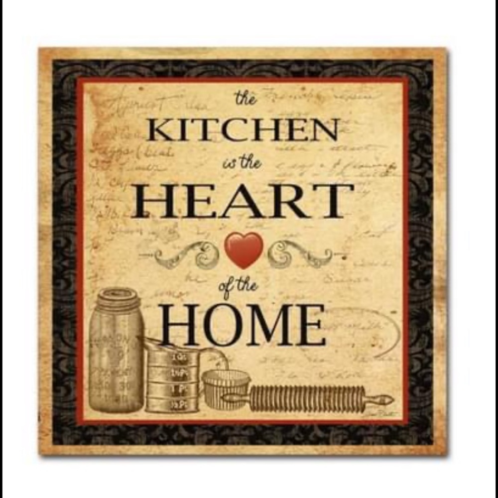 Jean Plout Kitchen Heart Vignette Canvas Art